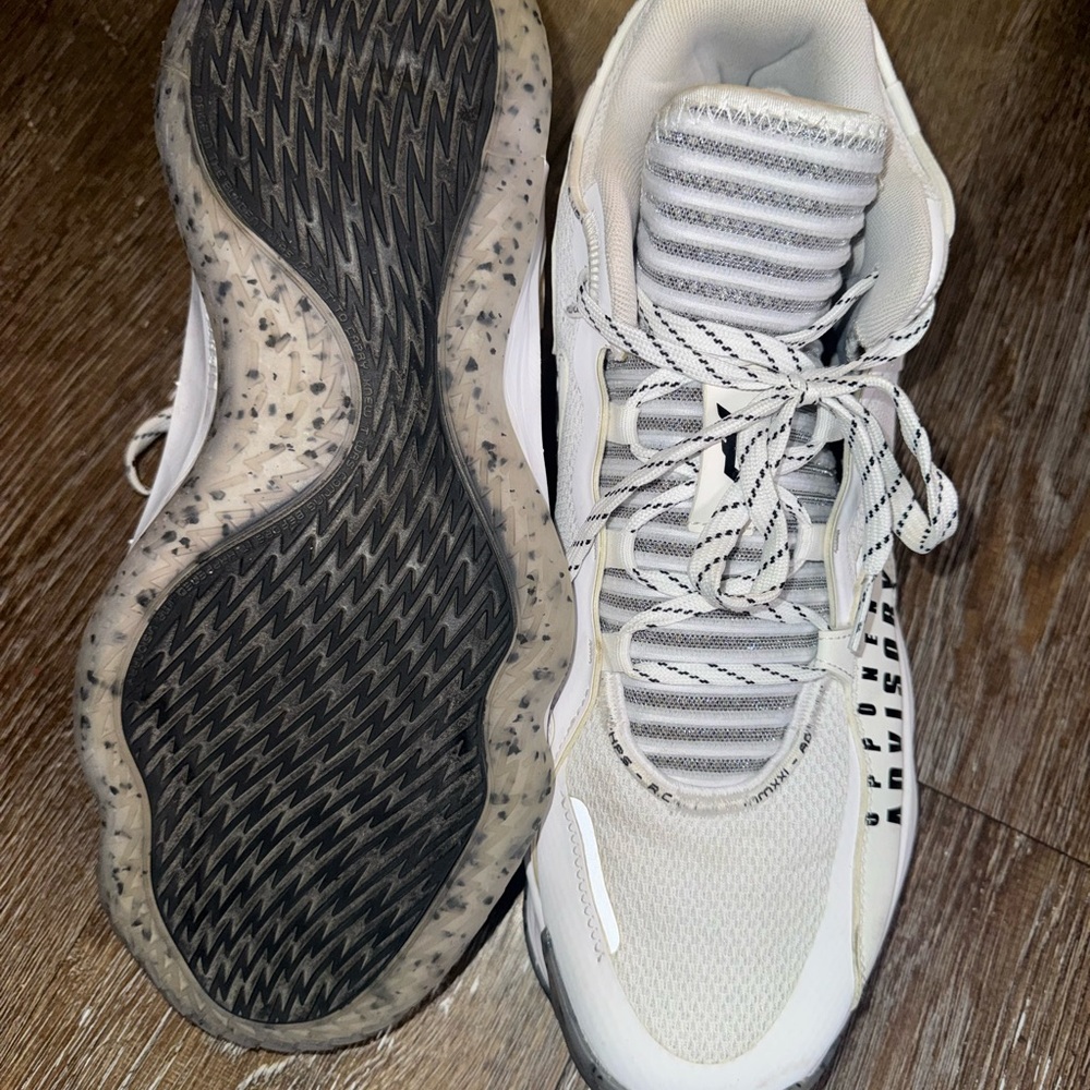 Adidas White and Gray Athletic Shoes